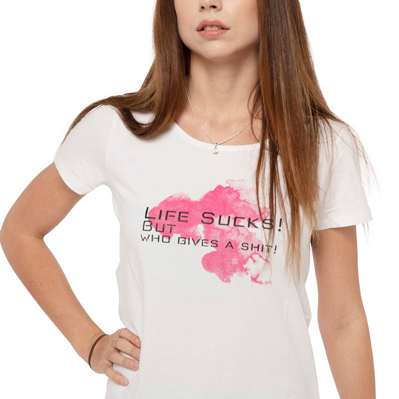 The Real Life Tee - In Red, Ladies Printed T-Shirt